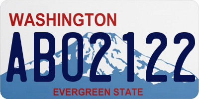 WA license plate ABO2122
