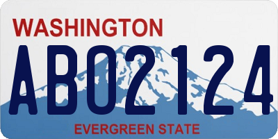 WA license plate ABO2124