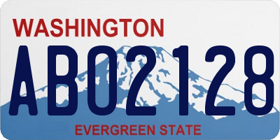 WA license plate ABO2128