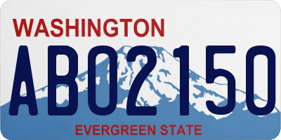 WA license plate ABO2150