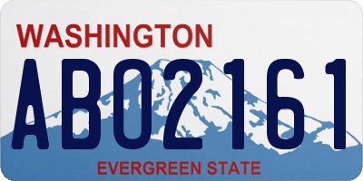 WA license plate ABO2161