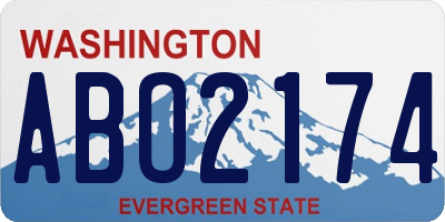 WA license plate ABO2174