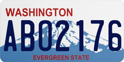 WA license plate ABO2176