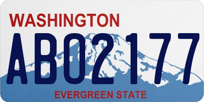 WA license plate ABO2177