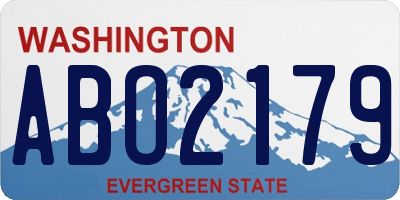 WA license plate ABO2179