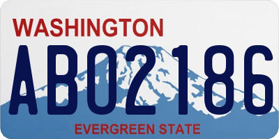 WA license plate ABO2186