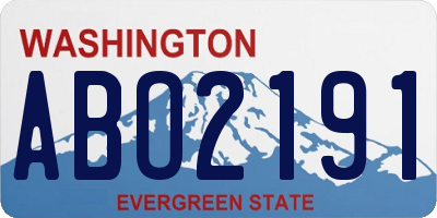WA license plate ABO2191
