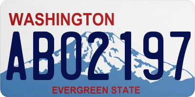 WA license plate ABO2197
