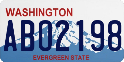 WA license plate ABO2198
