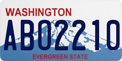 WA license plate ABO2210