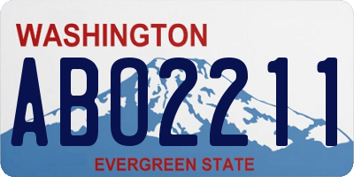 WA license plate ABO2211