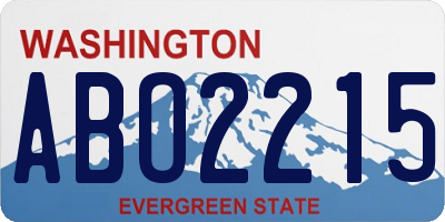 WA license plate ABO2215