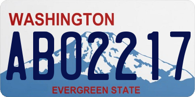 WA license plate ABO2217