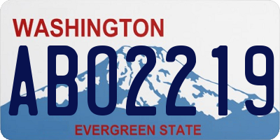 WA license plate ABO2219