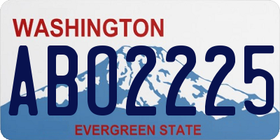 WA license plate ABO2225