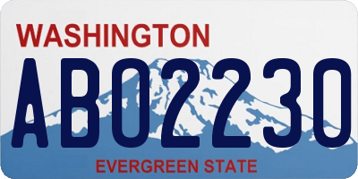 WA license plate ABO2230