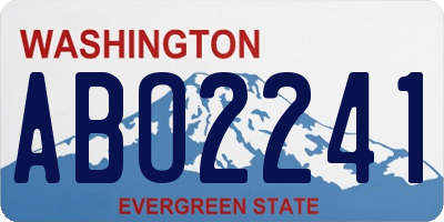 WA license plate ABO2241