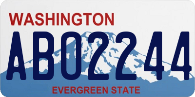 WA license plate ABO2244