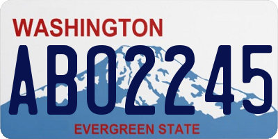 WA license plate ABO2245