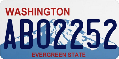 WA license plate ABO2252