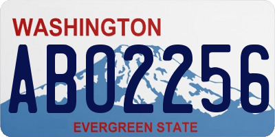 WA license plate ABO2256
