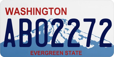 WA license plate ABO2272