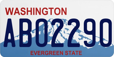 WA license plate ABO2290