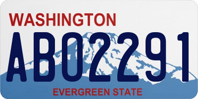 WA license plate ABO2291