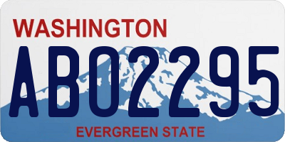 WA license plate ABO2295