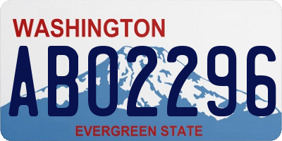 WA license plate ABO2296