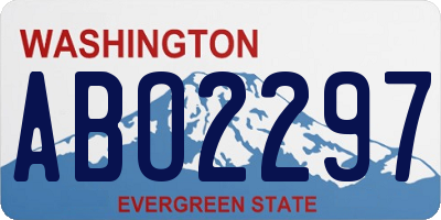 WA license plate ABO2297
