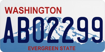 WA license plate ABO2299