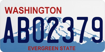 WA license plate ABO2379