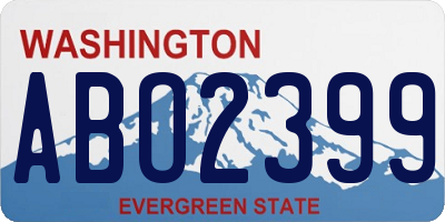 WA license plate ABO2399