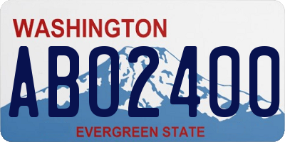 WA license plate ABO2400