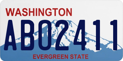 WA license plate ABO2411