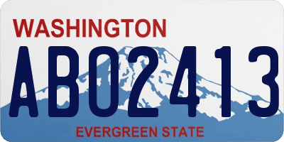 WA license plate ABO2413