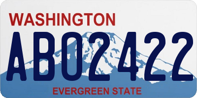 WA license plate ABO2422