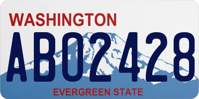 WA license plate ABO2428