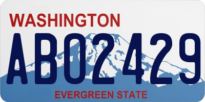 WA license plate ABO2429