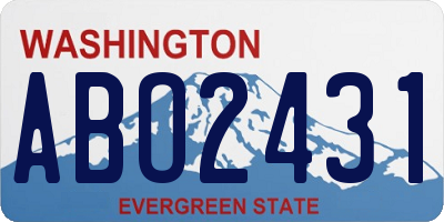 WA license plate ABO2431