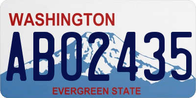 WA license plate ABO2435