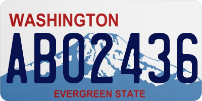 WA license plate ABO2436