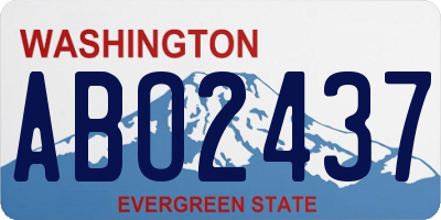 WA license plate ABO2437