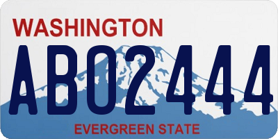 WA license plate ABO2444