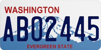 WA license plate ABO2445