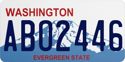 WA license plate ABO2446