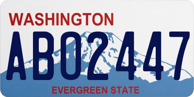 WA license plate ABO2447