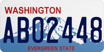 WA license plate ABO2448