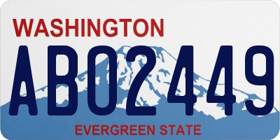 WA license plate ABO2449